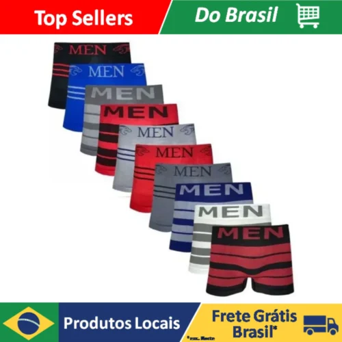 Kit 6 Cuecas Boxer Masculina Sem Costura - Image 2